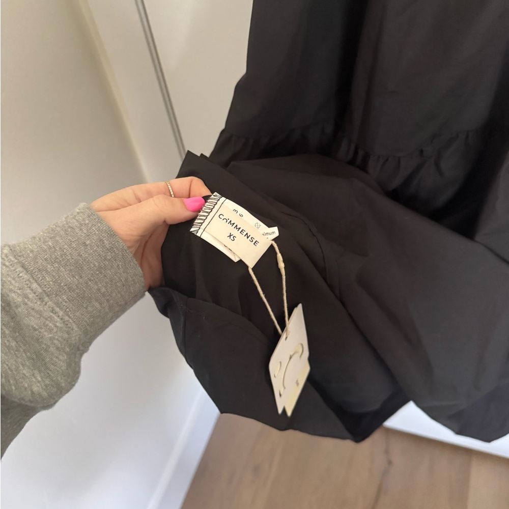 Commense Solid Black Backless Dress NWT - image 5